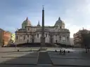 The church of Santa Maria Maggiore and the obelisk in front of it