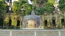 The Oval Fountain at Villa d'Este, a curtain of water in a green grotto